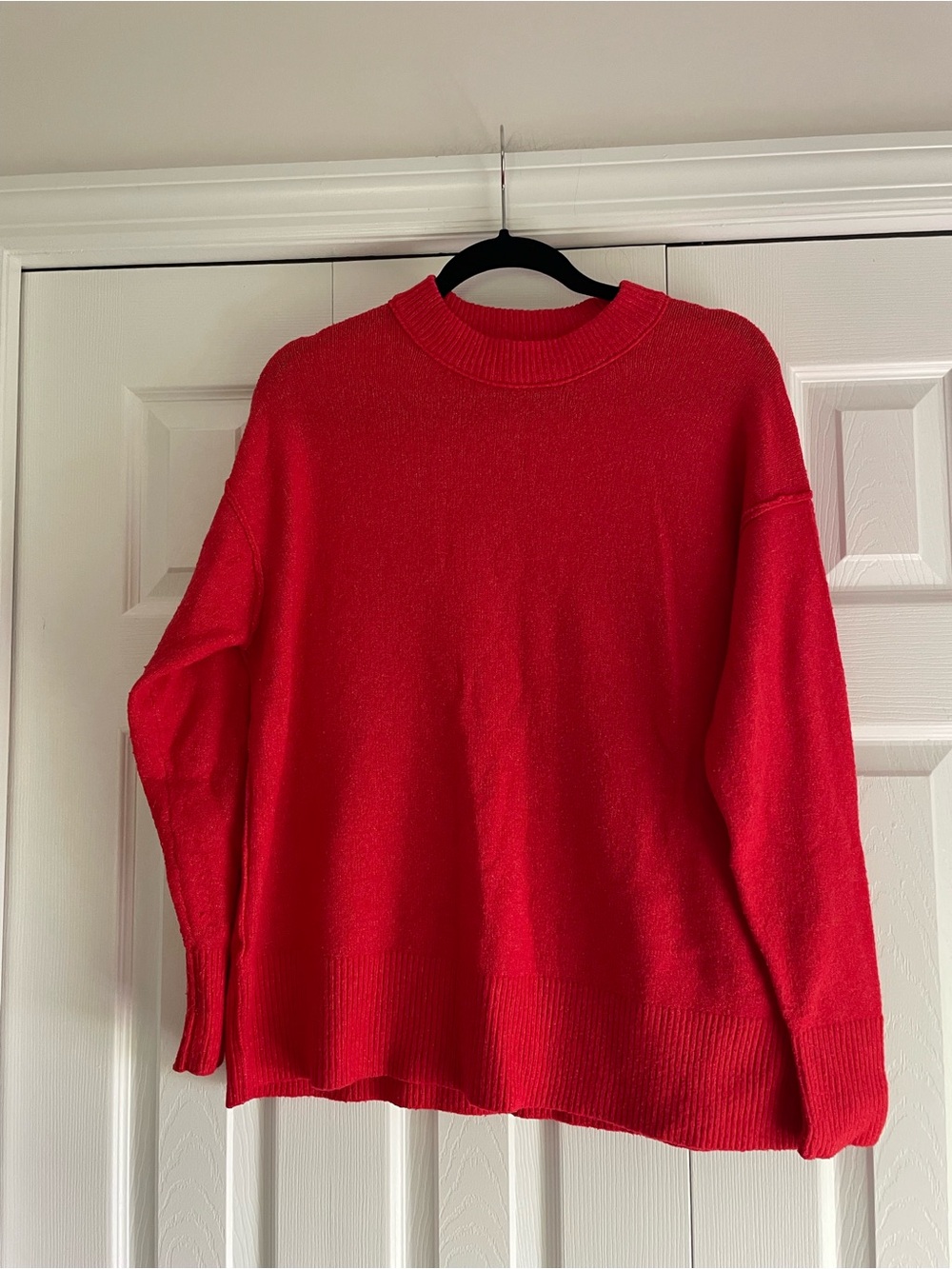 aerie Bright Red Crewneck Sweater